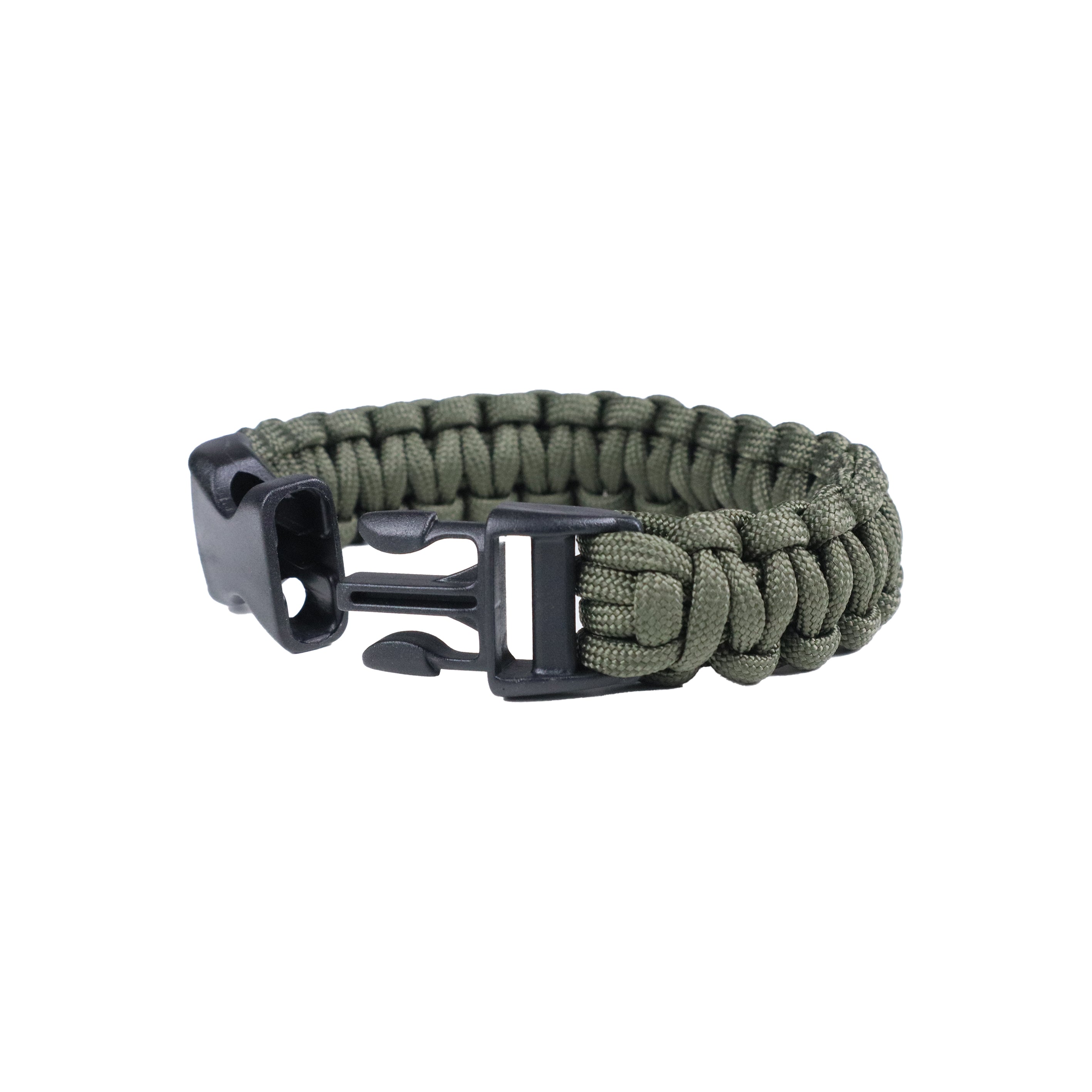 Necklush Paracord Bracelet / Camo Green / Brass Hook / Unisex Men's Wo