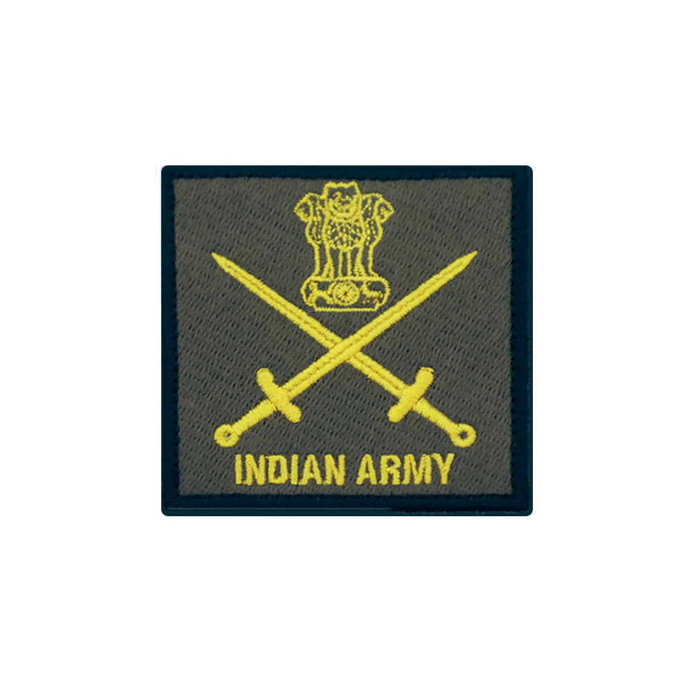 UN Mission Indian Army Logo Patch | Gold on Green Background – Olive Planet