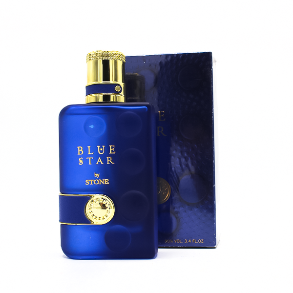 perfume in blue star bottle