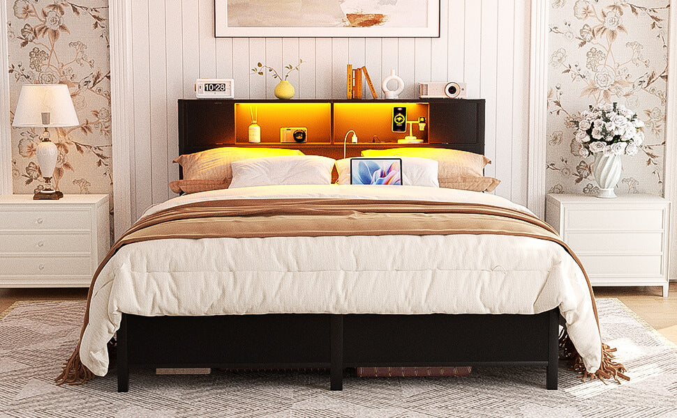 queen size platform bed frame