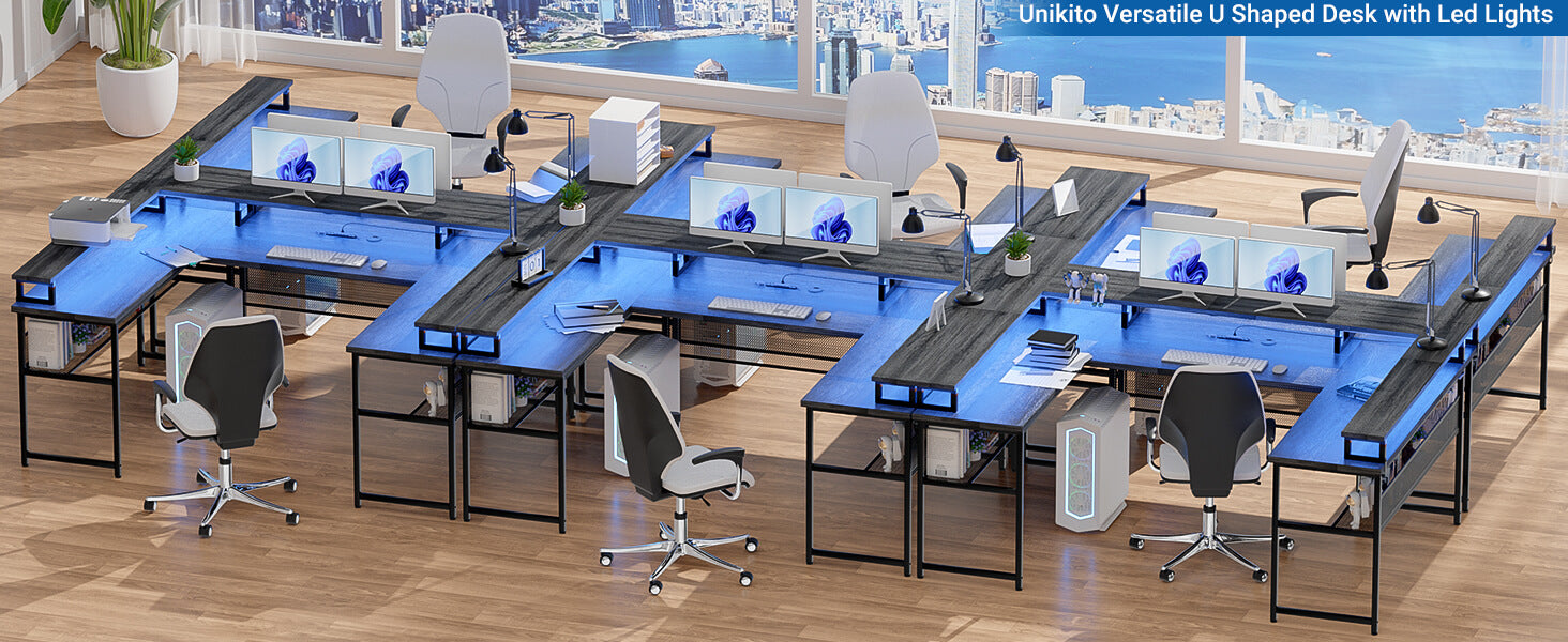 Unikito home office desk - U shaped office desk