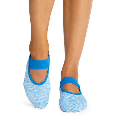 TAVI Chloe Fashion Criss-Cross Grip Socks - Pilates Socks for