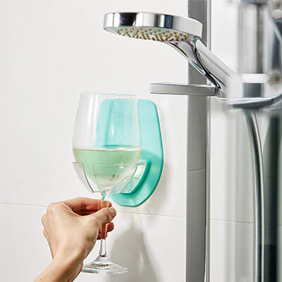 30 Watt Silicone Wine Glass Holder for Bath & Shower