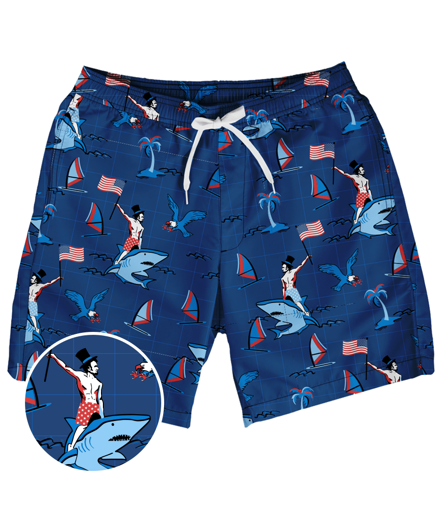 Dino Palm Trees Color Changing Swim Trunks: Men's Summer Outfits