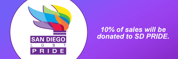 10% of sales from the pride collection will be donated to San Diego Pride