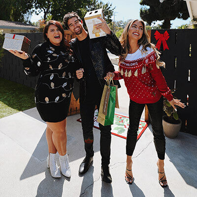 image of models wearing christmas outfits