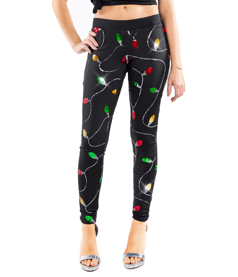 Black Reindeer Christmas Leggings