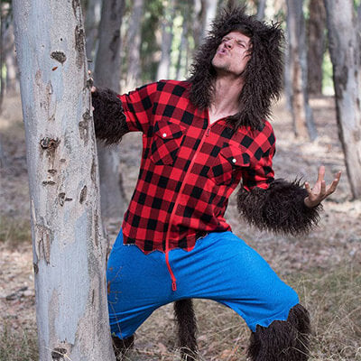 Image of model wearing werewolf costume