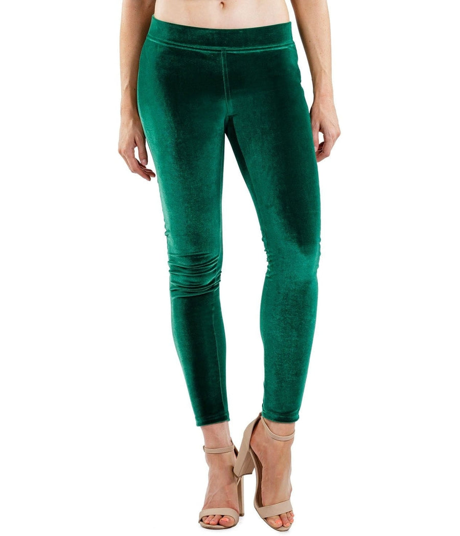 Velvet Green Leggings: Women's Christmas Outfits | Tipsy Elves