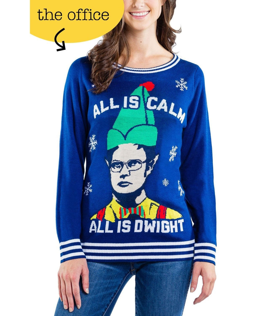 All Is Calm All Is Dwight Sweater: Women's The Office Collection | Tipsy  Elves