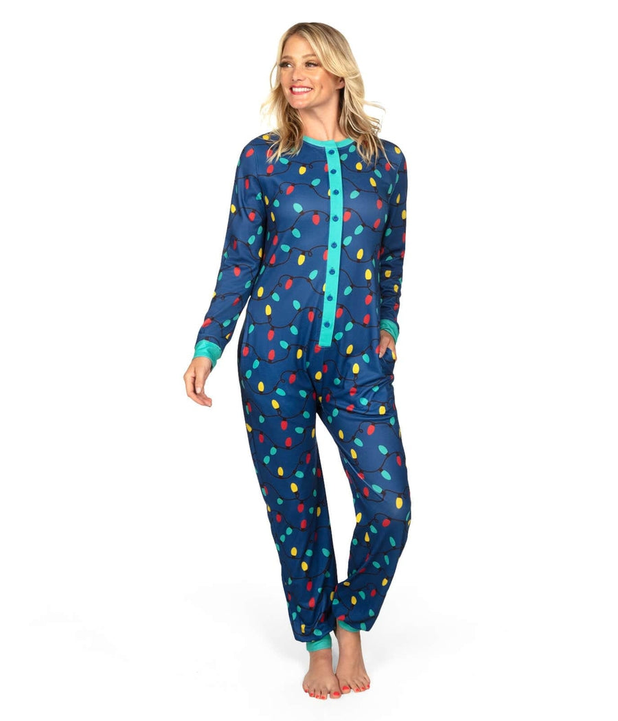 Christmas Lights Onesie Pajamas: Men's Christmas Outfits