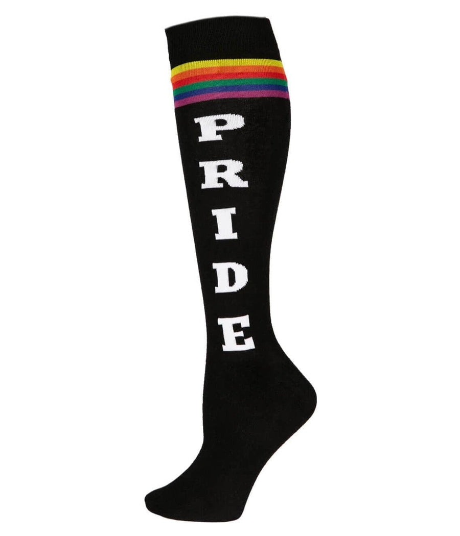 Women's White Rainbow Socks (Fits Sizes 6-11W)