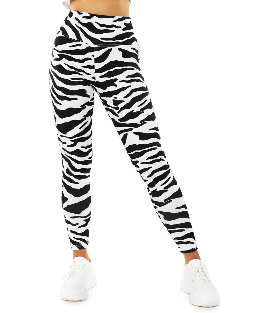 Pocahontas - Ribbed High Waisted Leggings in Candy Cane – Eccaily