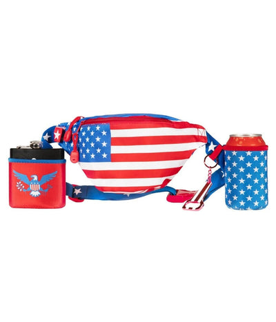 USA Fanny Pack - American Flag Packs, 4th of July, Stars and Stripes, Red  White, and Blue Waist Bag Belt Bags