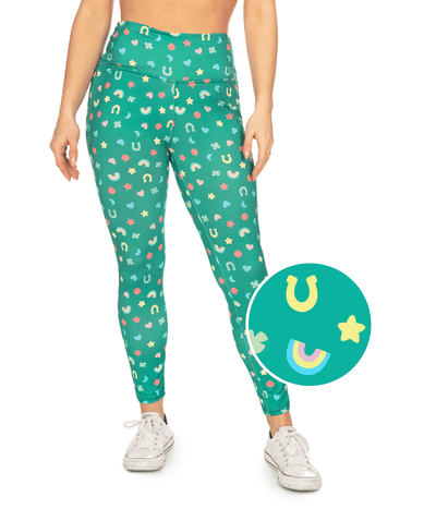 My Lucky Metallic Flare Leggings: Women's St. Paddy's Outfits