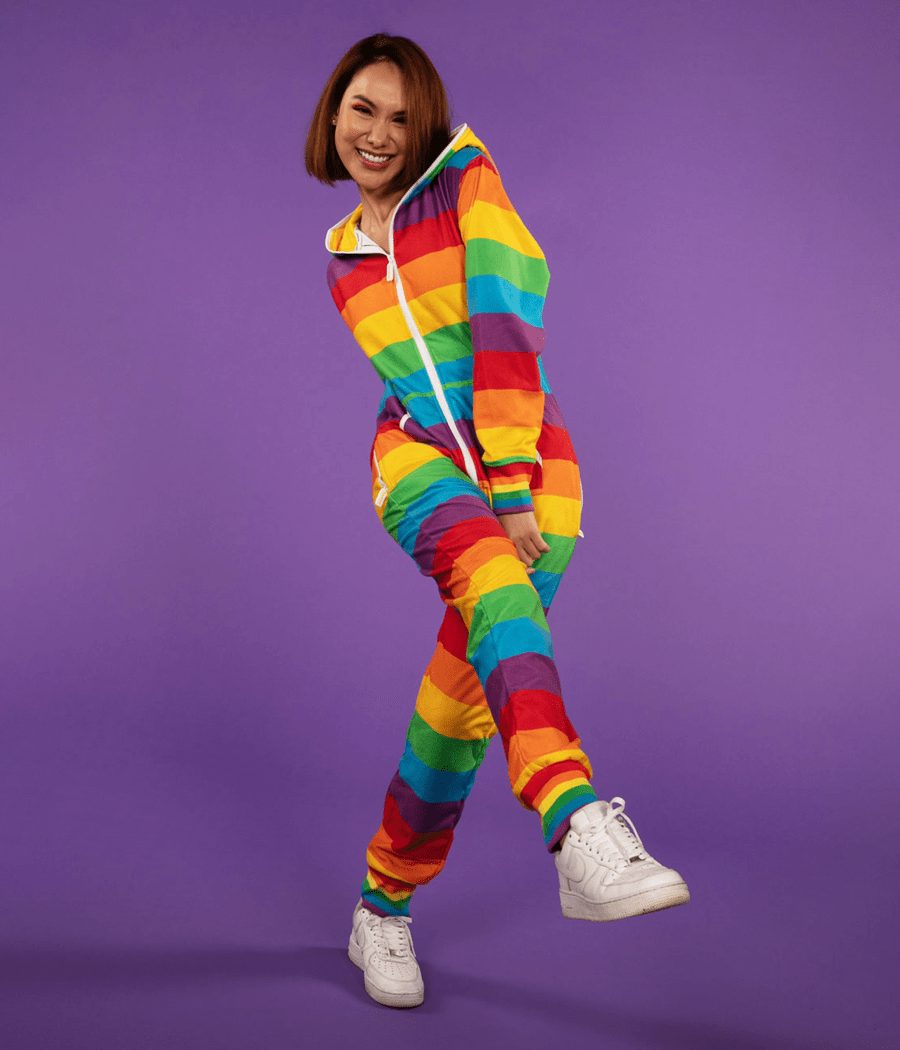 womens rainbow jumpsuit