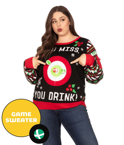 Drinking Game Size Ugly Sweater: Women's Outfits Tipsy Elves
