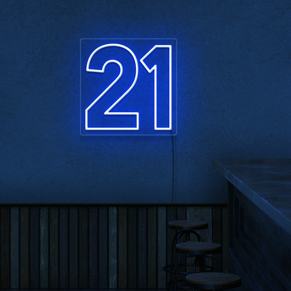 21 neon light