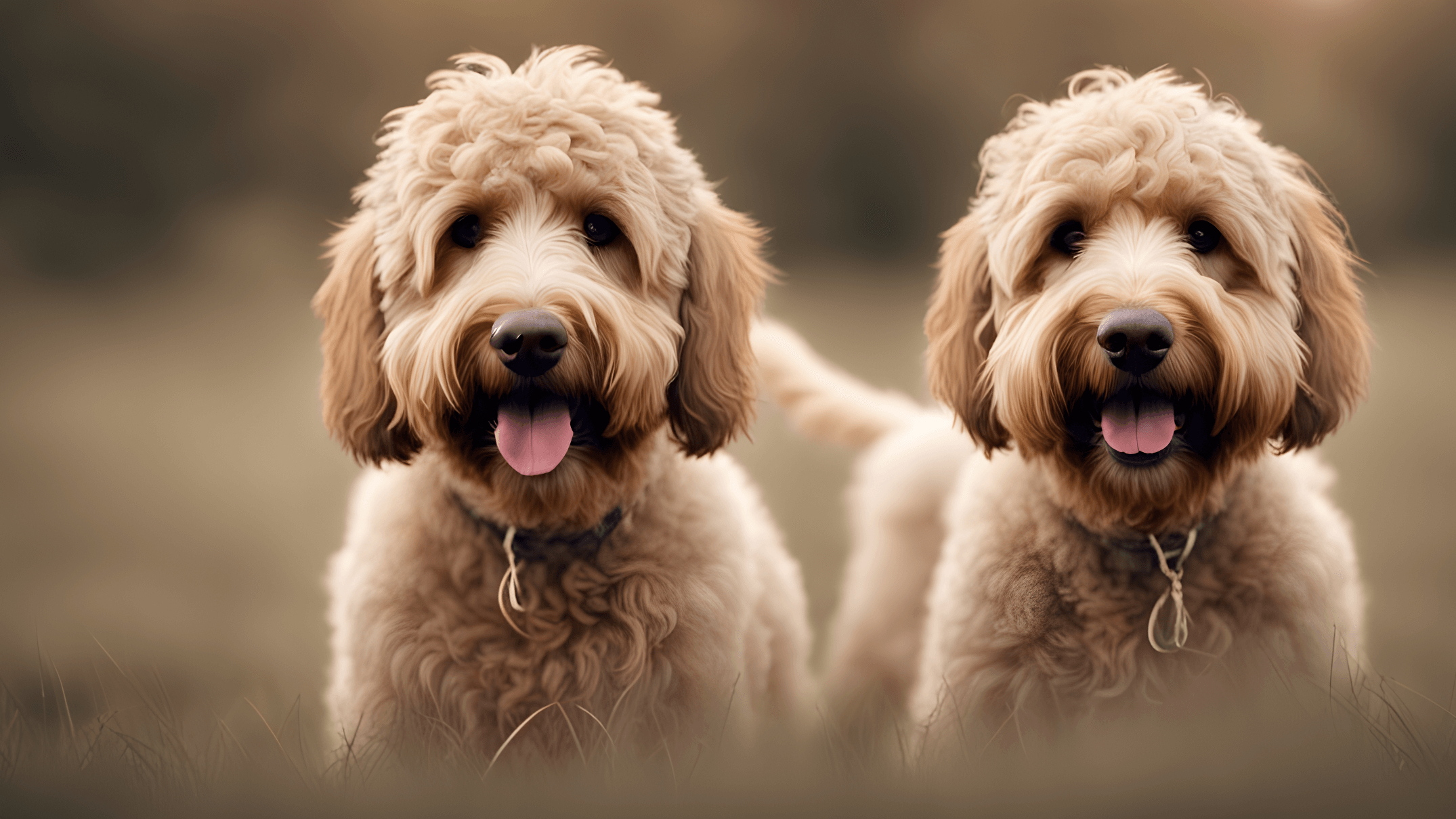 A vintage photo showcasing the first Labradoodle, highlighting the breed's rich history