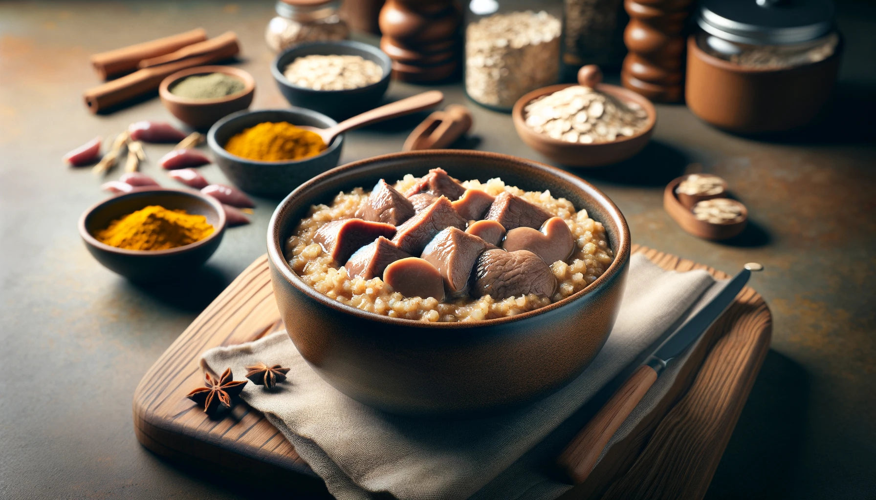 Chicken Liver Oats Porridge, a nutrient-dense and comforting meal for dogs.