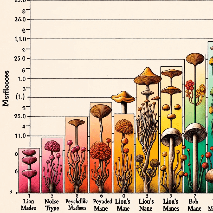Graph Comparing the Effects of Different Mushrooms on Mood and Consciousness