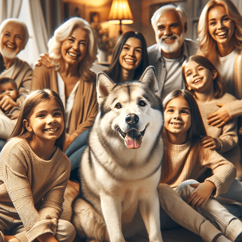 Labsky Labrador Husky Mix with Family