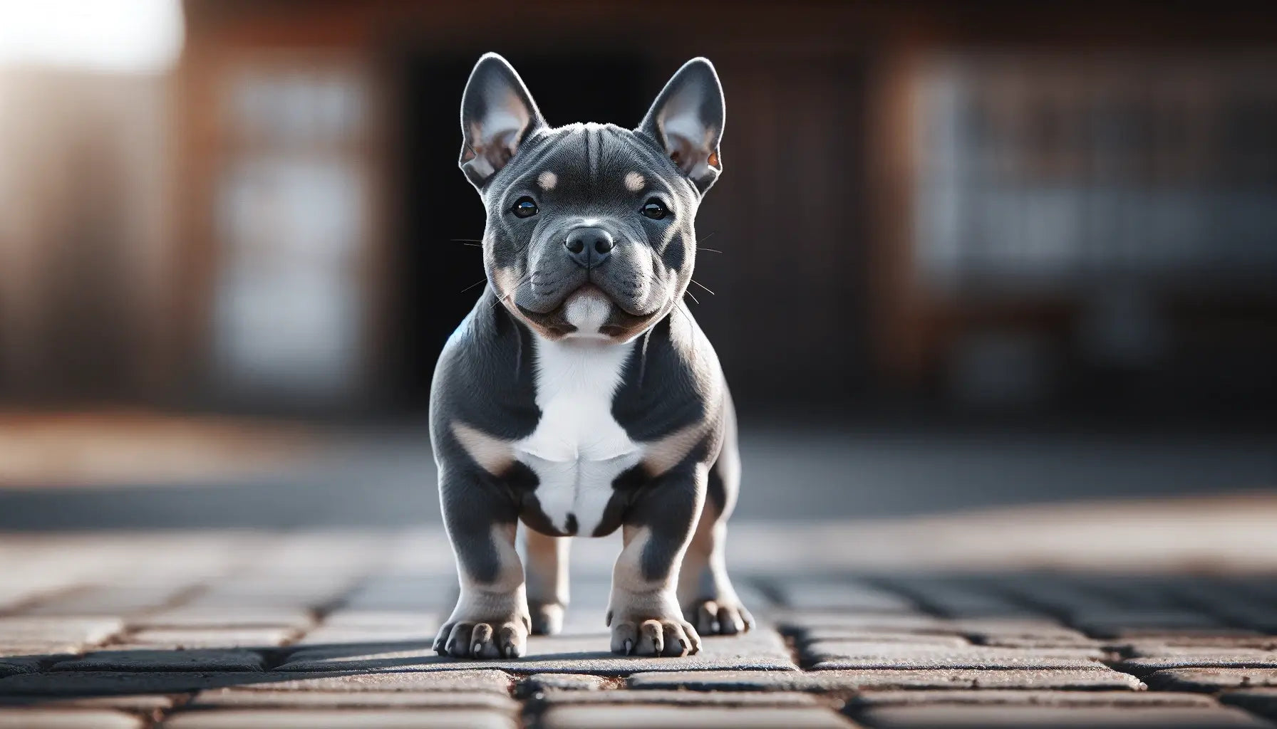 Micro Bully showcasing a strong and stable temperament with a confident pose and stance