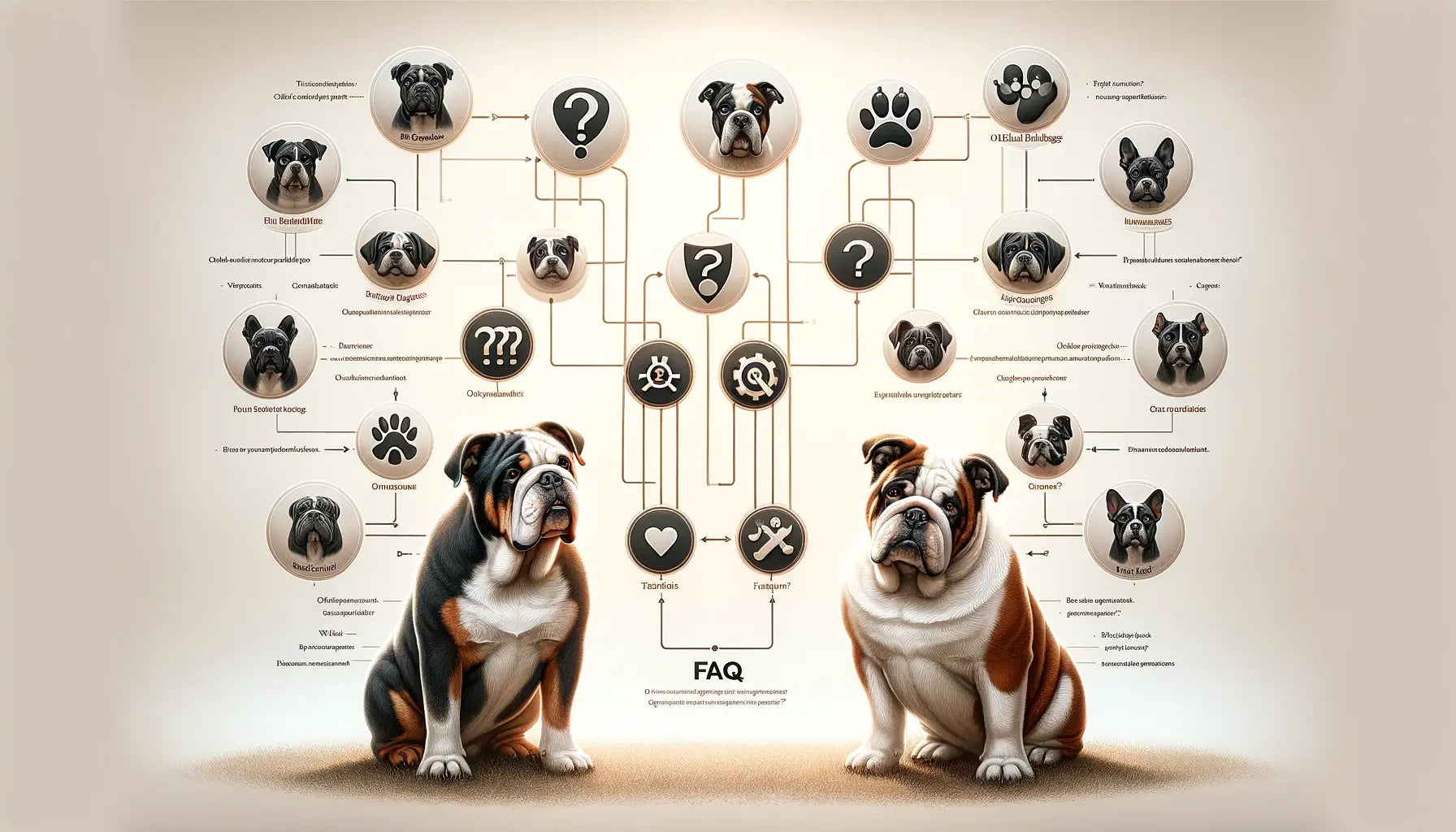Image showing frequently asked questions (FAQs) about Olde English Bulldogge vs English Bulldog.