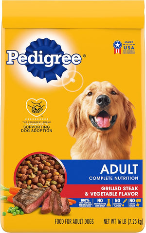 Pedigree Complete Nutrition Grilled Steak & Vegetable Flavor Dog Kibble Adult Dry Dog Food