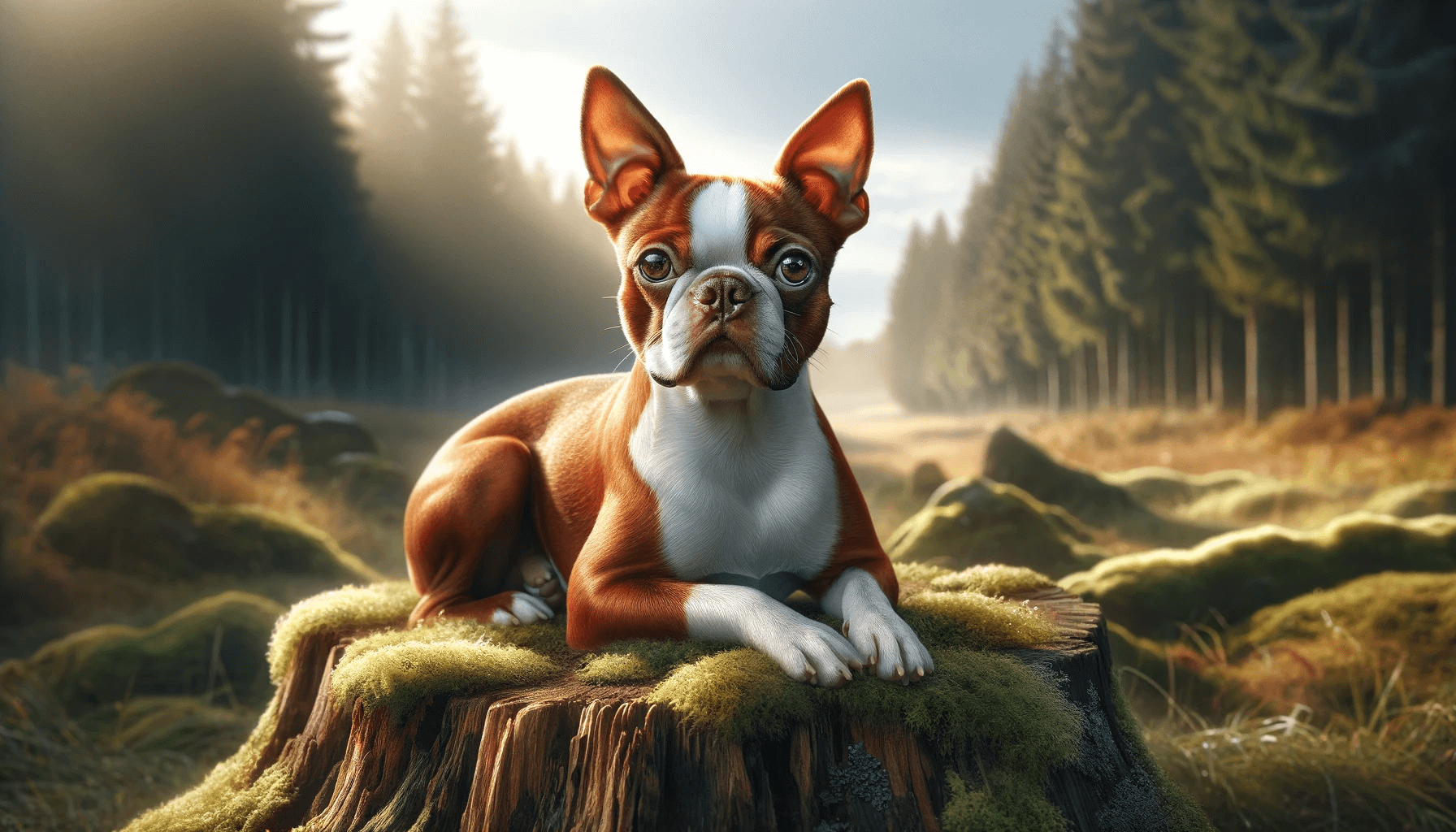 Emphasizing the Unique Features of Red Boston Terriers