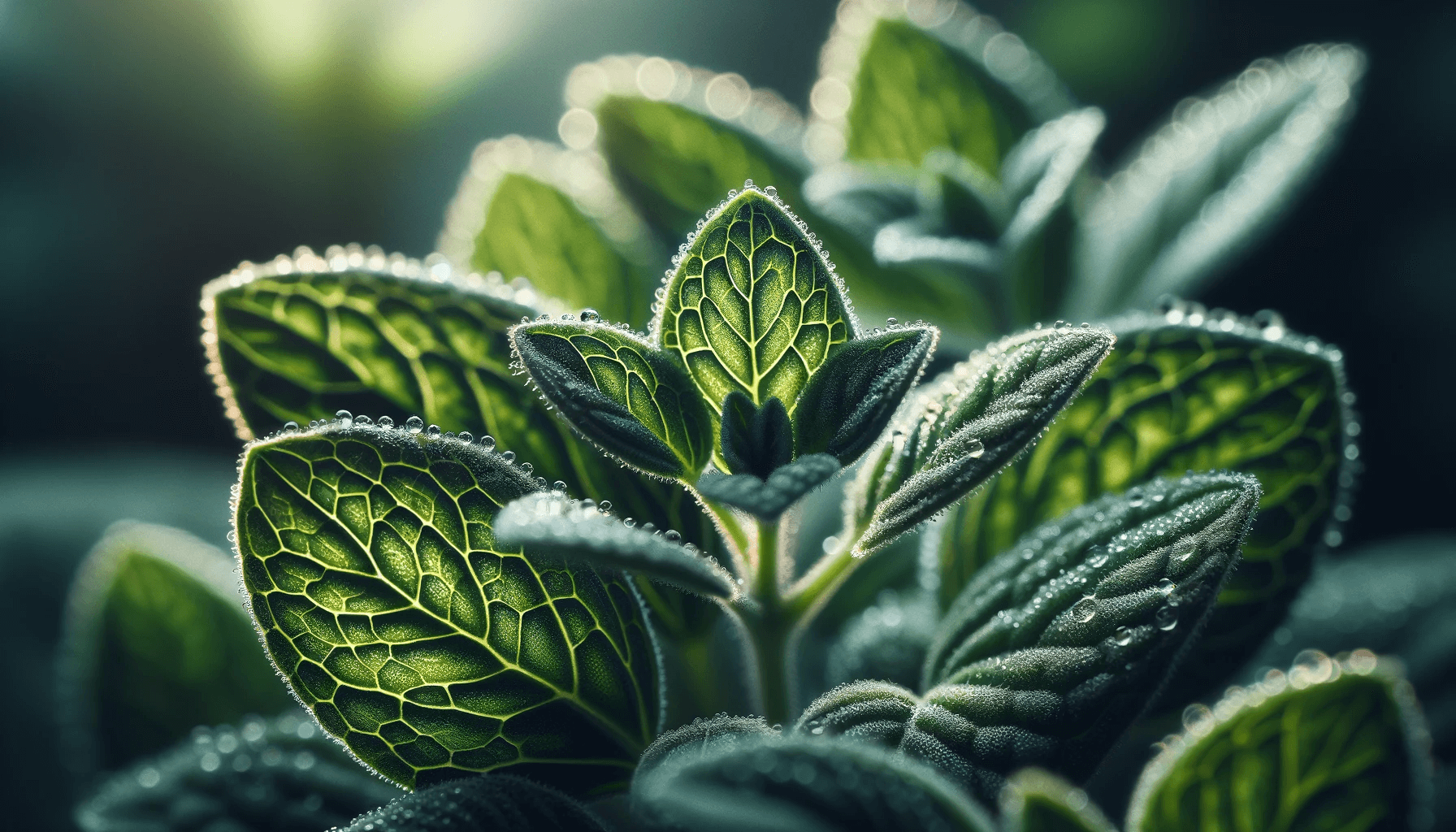 Oregano leaves emphasizing their aromatic nature.