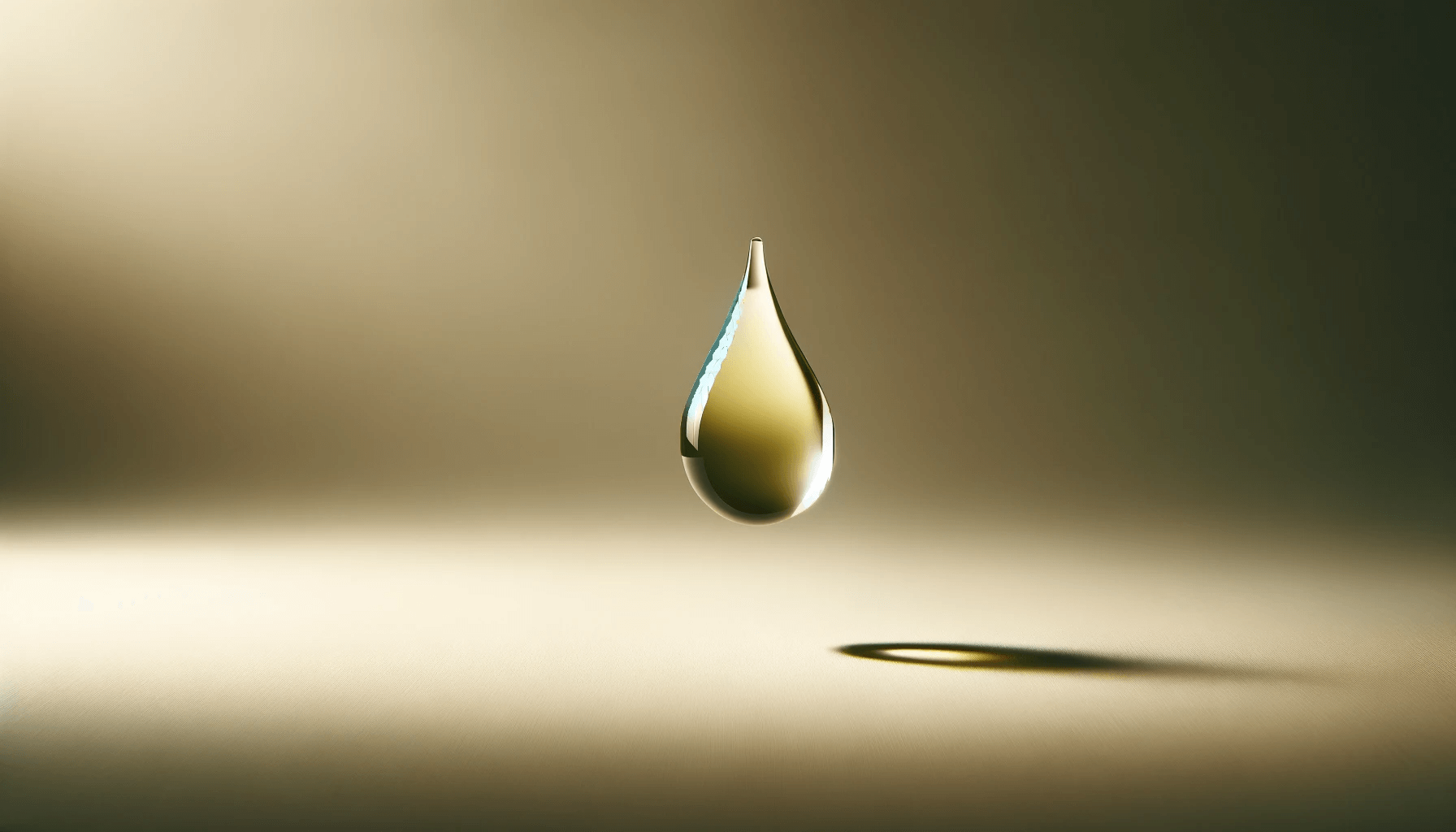 Oregano oil suspended in mid-air.