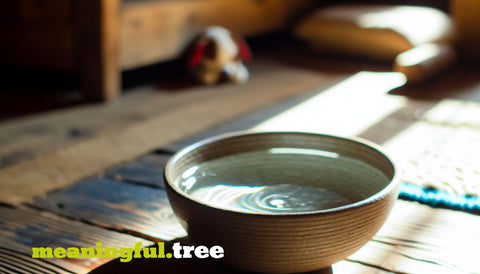 Bowl of water for hydration