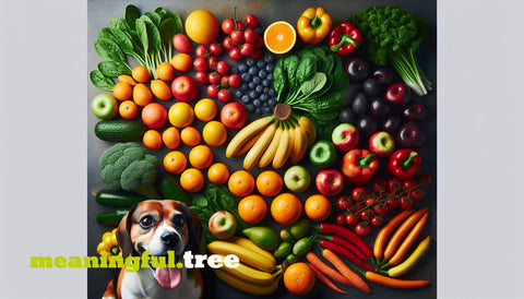 Veggies and fruits for dog's health