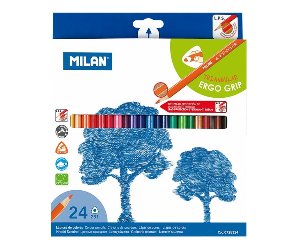 MILAN Sunset Thick Lead Colored Pencils Box of 6