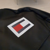 Black TOMY HILFG White & Red Stripe Sports Backpack - Italiano.pk
