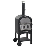 GrandHome Charcoal Fired Outdoor Pizza Oven with Fireclay Stone