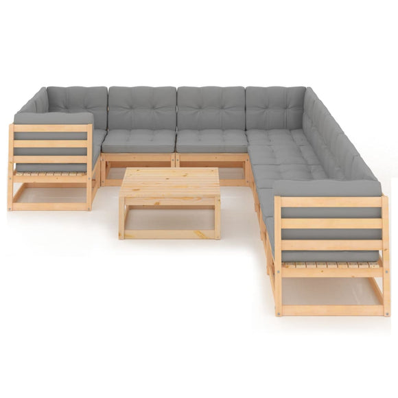 <p>This pinewood patio lounge set is an ideal choice for you to relax and enjoy the weather, take a nap, or chat with your family or friends.</p><p> </p><p>The sofa set is made of solid pinewood, making it sturdy and stable. This set has a solid constr...