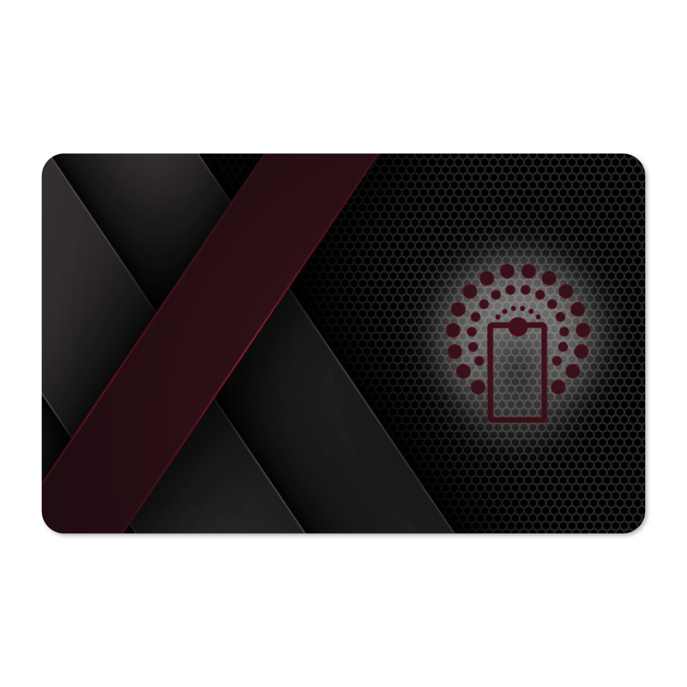 Touchless NFC Card (Black and Red Metallic)