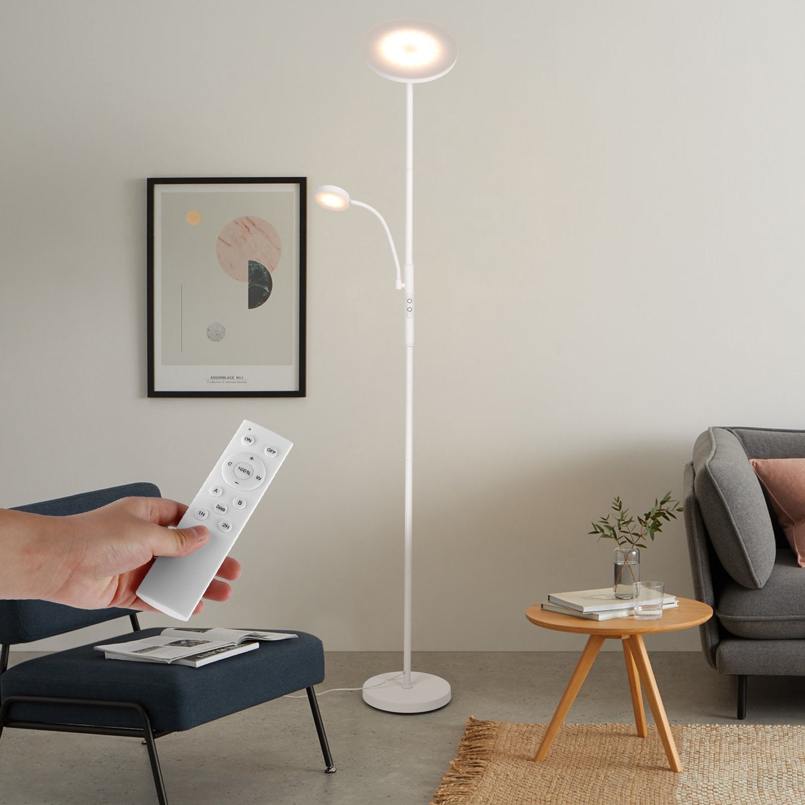 dimmable standing floor lamp