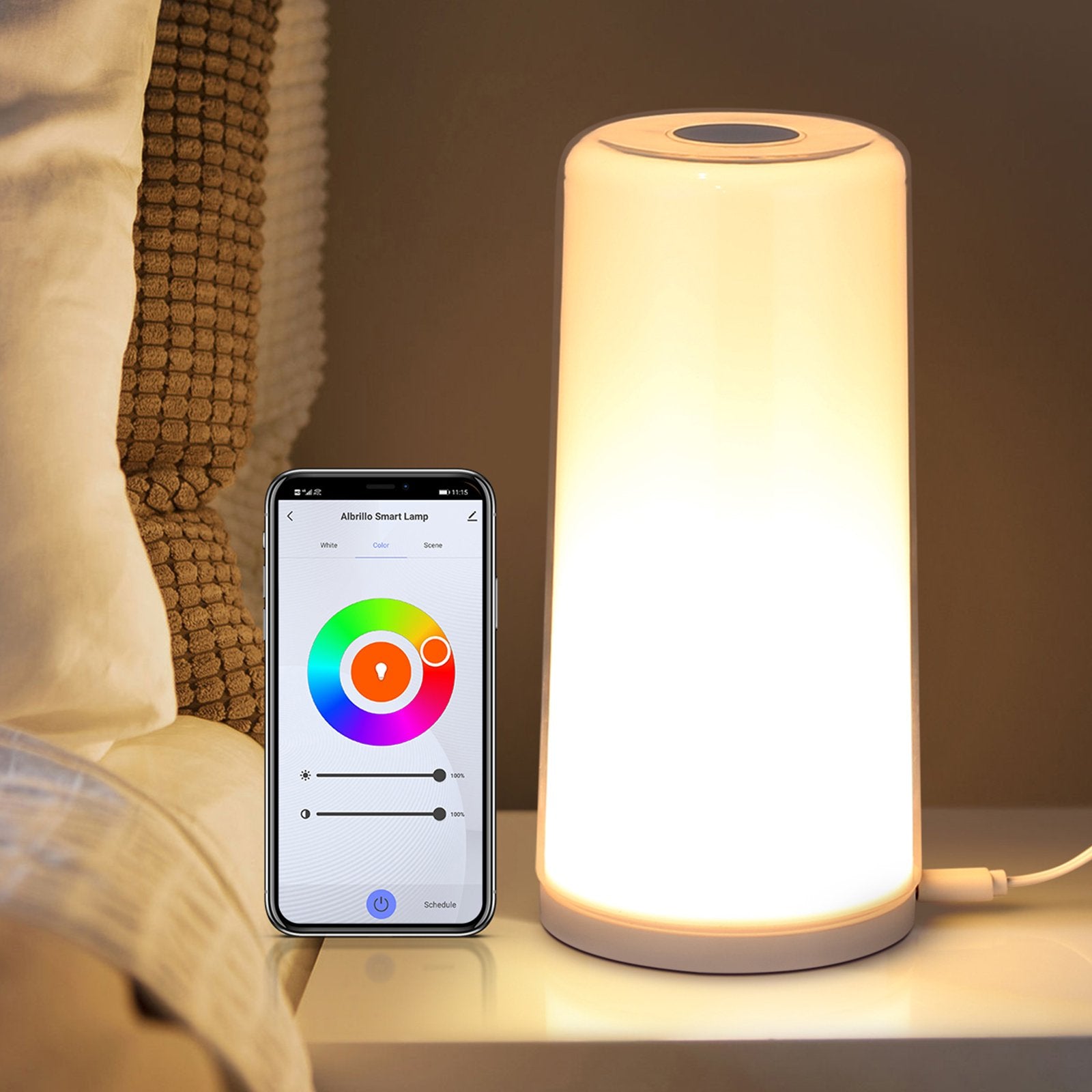 Volgen Panter Inhalen Albrillo Smart Table Lamp, Bedside Lamp Work with Alexa and Google Hom –  Daman-US