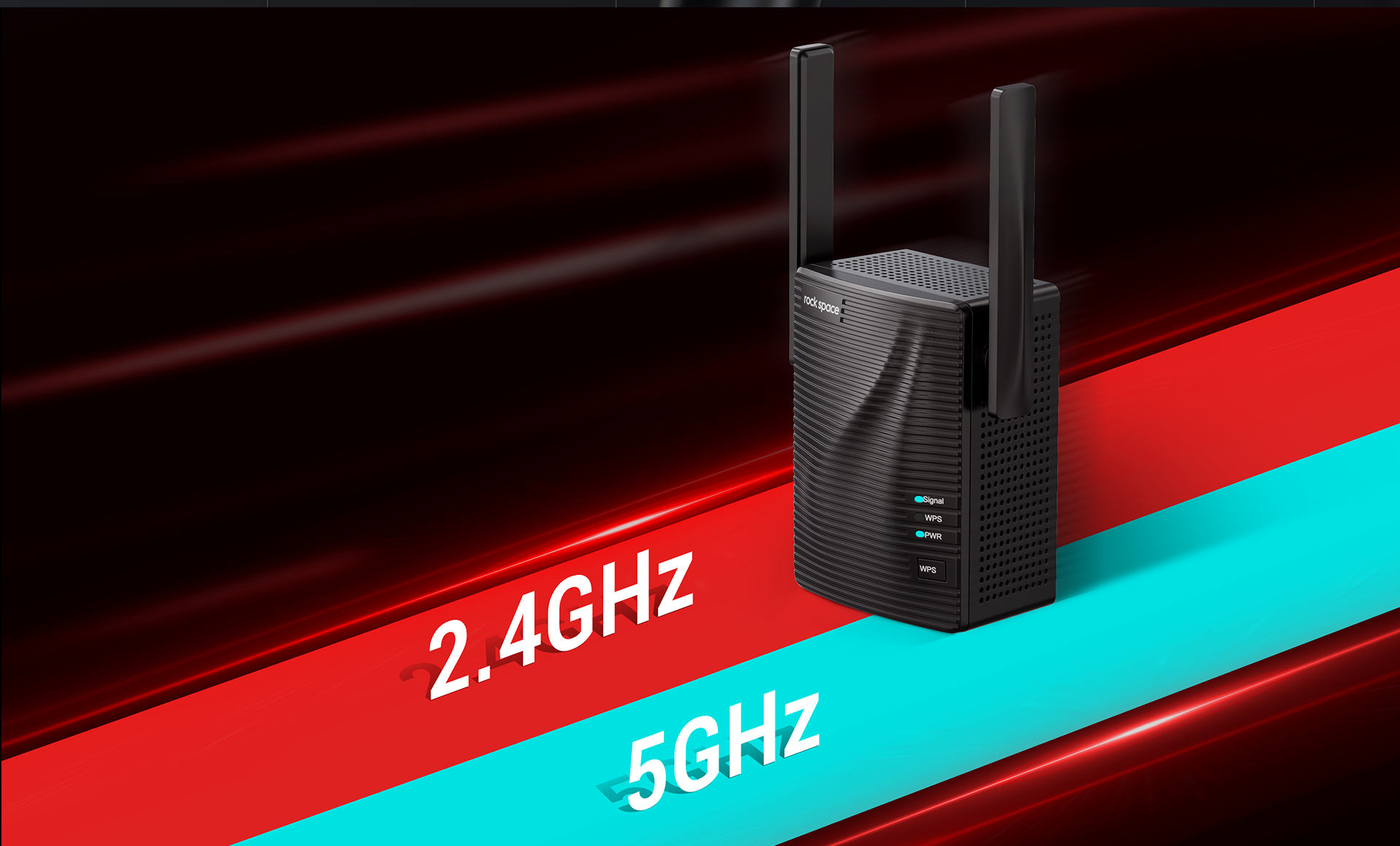 2.4GHz and 5GHz bands of AC1200 Extender