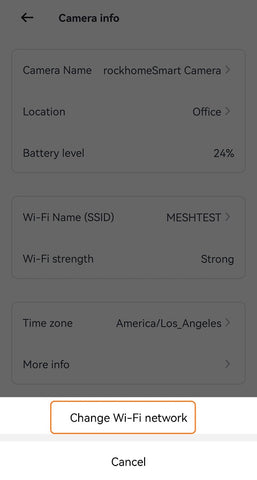 Change Wi-Fi network