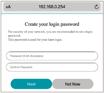 Create your login password