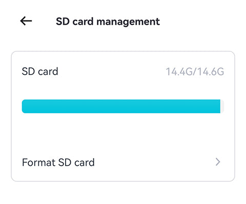 SD card management of rockhome app