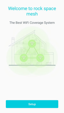 mesh setup page on RS WiFi app