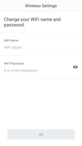 create Wi-Fi name and password