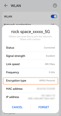 Encryption type on Android