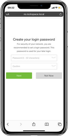 create your login password