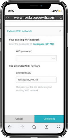 Enter the password of the Wi-Fi network you want to extend